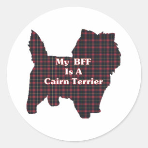Adesivo Redondo Cairn Terrier BFF