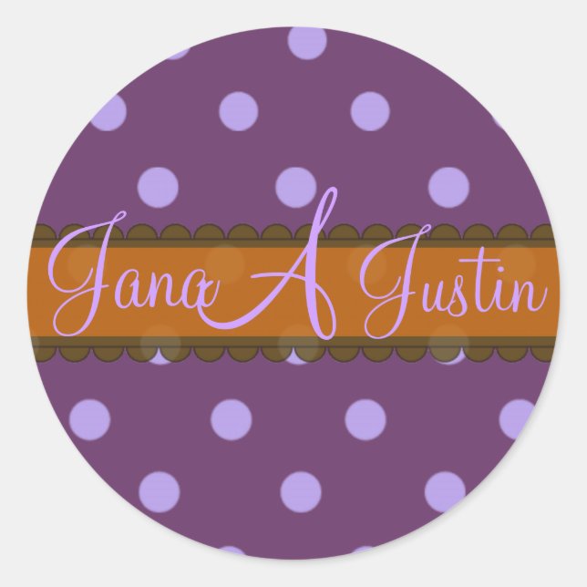 Adesivo Redondo Caixa de autocolantes monogramas de chocolate (Frente)