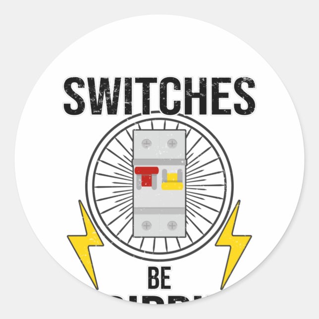 Adesivo Redondo Caixa de Controle Elétrico Fusível (Frente)