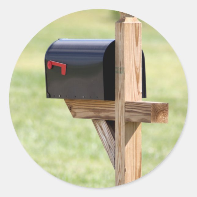 Adesivo Redondo Caixa de Correio de Novo Endereço (Frente)