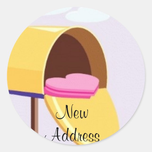 Adesivo Redondo Caixa de Correio do Coração (Frente)