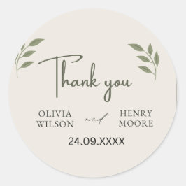 Adesivo Redondo Caixa de Favor de Obrigado Minimalista