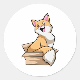 Adesivo Redondo Caixa de Gatos