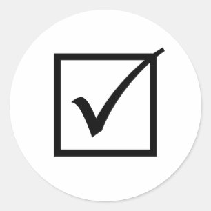 Adesivo Redondo Caixa de seleção preta