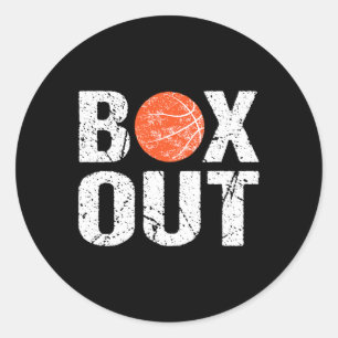 Adesivo Redondo Caixa de treinador de basquetebol dizendo oferta n