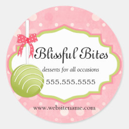 Adesivo Redondo Caixas de Pop de bolos