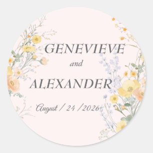 Adesivo Redondo Caixas de Presente Personalizadas de Flores Silves