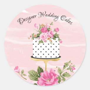 Adesivo Redondo Cake Bakery Business Sticker