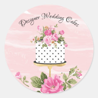 Adesivo Redondo Cake Bakery Business Sticker