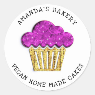 Adesivo Redondo Cakes Pink Da Galeria De Vegan