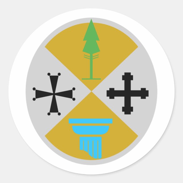 Adesivo Redondo Calábria, Itália (Frente)