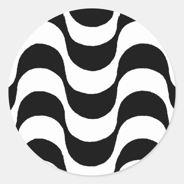 Adesivo Redondo Calçadão de Copacabana Rio de Janeiro Brasil (Frente)