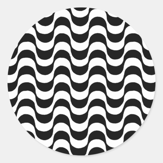 Adesivo Redondo Calçadão de Copacabana Rio de Janeiro Brasil (Frente)