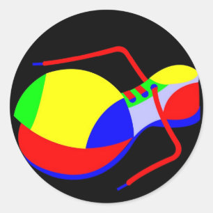 Adesivo Redondo Calçado de Palhaço