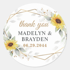 Adesivo Redondo Calçado Geométrico Sunflower Greenere Obrigado