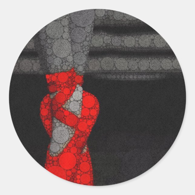 Adesivo Redondo Calçados Ballerina Balé (Frente)