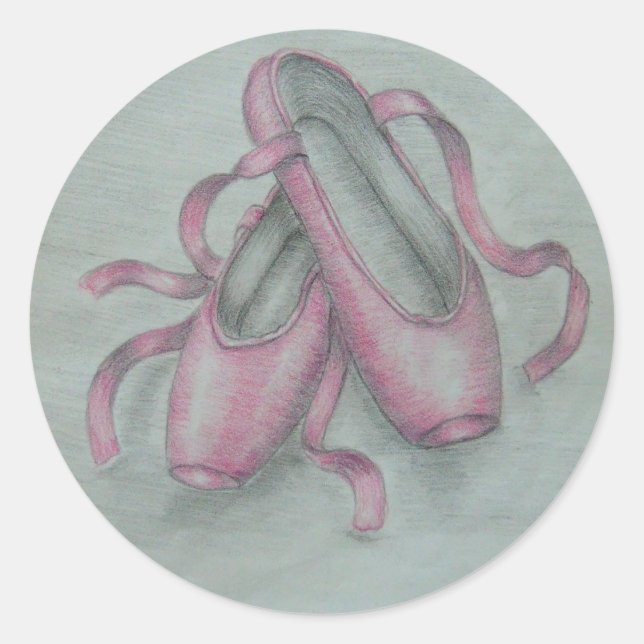 Adesivo Redondo calçados do balé (Frente)
