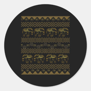 Adesivo Redondo Calças Thai Chang Elefante Hippie Boho Ioga Palazz