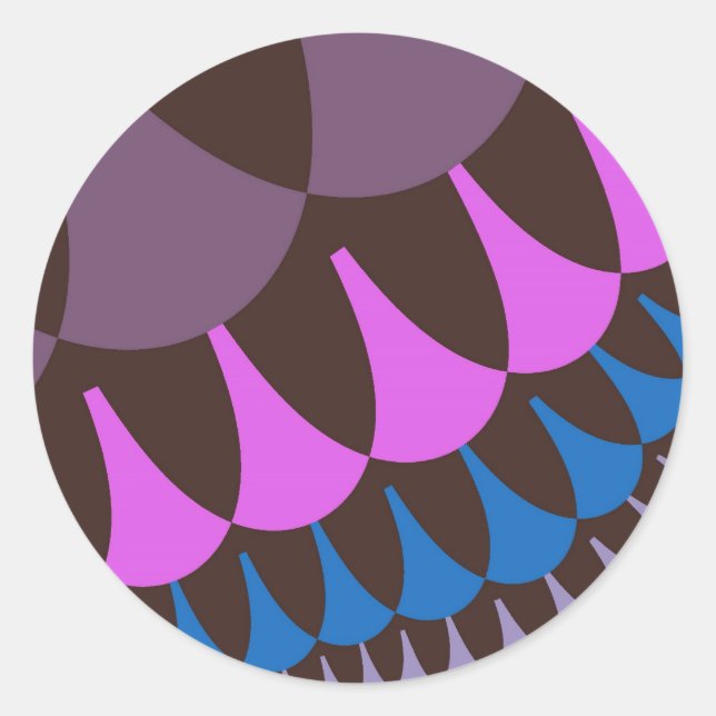 Adesivo Redondo Caldeiras de framboesa de chocolate (Frente)