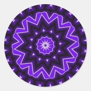 Adesivo Redondo Caledoscópio Roxo
