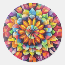 Adesivo Redondo Caleidescópio
