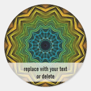 Adesivo Redondo Caleidoscópio bom colorido