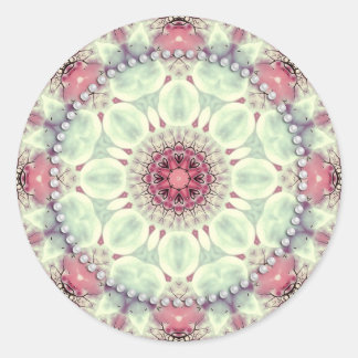 Adesivo Redondo Caleidoscópio Bonito macio Mandala
