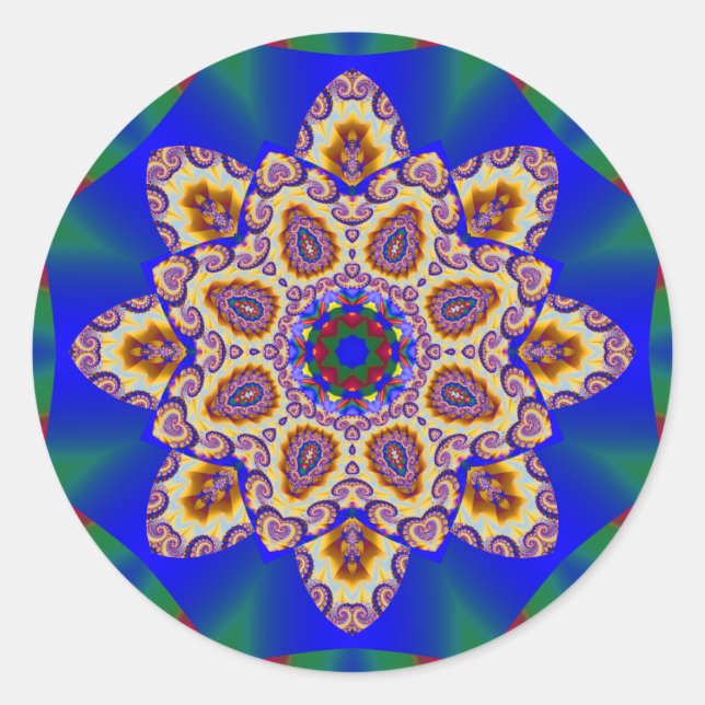 Adesivo Redondo Caleidoscópio de férias nº 1 (Frente)