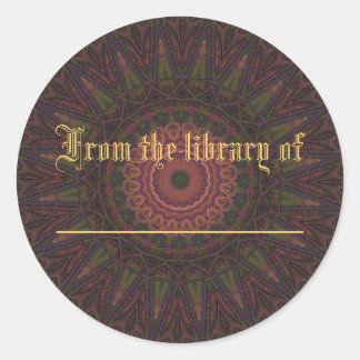 Adesivo Redondo Caleidoscópio de Roda Rosa e Verde