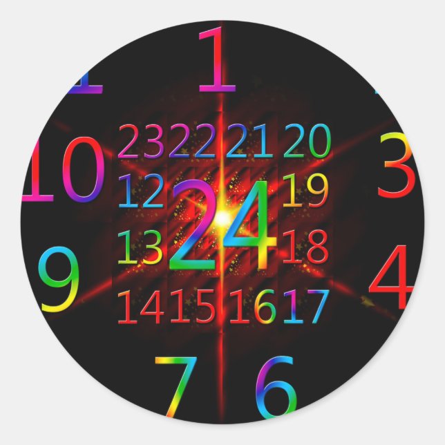 Adesivo Redondo Calendário Avançado (Frente)