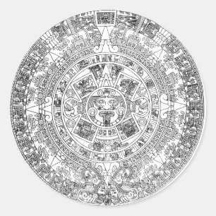 Adesivo Redondo calendário aztec
