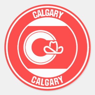 Adesivo Redondo Calgary Columbia Round Emblem