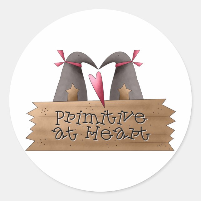 Adesivo Redondo Cali Crows Primitivo no Coração (Frente)