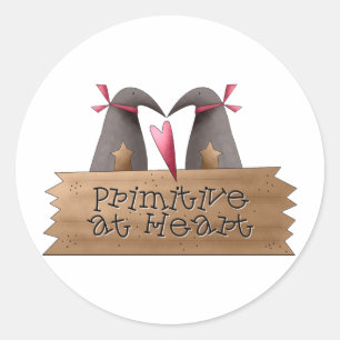 Adesivo Redondo Cali Crows Primitivo no Coração