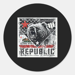 Adesivo Redondo Cali Grizzly Grit - Prêmio Gráfico de Tee