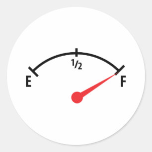 Adesivo Redondo calibre de indicador completo do depósito de