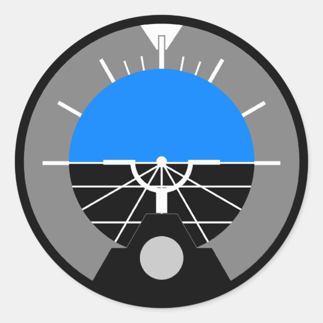 Adesivo Redondo Calibre de indicador da atitude (Frente)