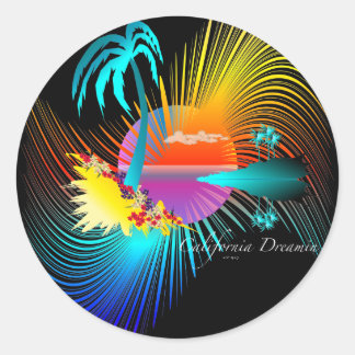 Adesivo Redondo California Dreamin