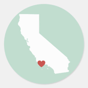 Adesivo Redondo California Love - Customizable Sticker