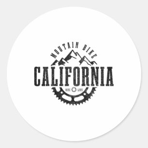 Adesivo Redondo Califórnia Mountain Bike Mtb Downhill Souvenir Cal