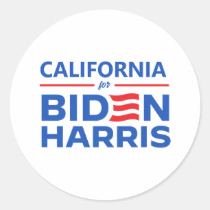 Adesivo Redondo Califórnia para Biden Harris