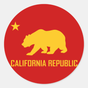 Adesivo Redondo California Republic Sticker