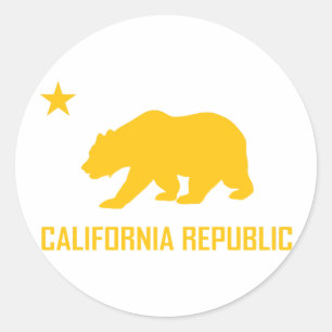Adesivo Redondo California Republic Sticker