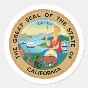 Adesivo Redondo California Seal