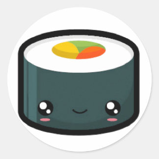 Adesivo Redondo California Sushi Sticker