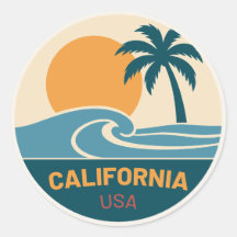California USA – Vintage Travel Sticker