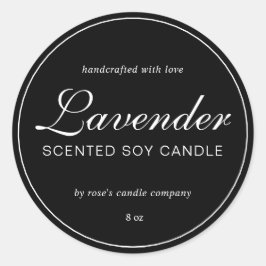 Adesivo Redondo Caligrafia Chic Chic Chade Homemade Soy