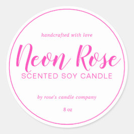 Adesivo Redondo Caligrafia Chic Clink Homemade Soy