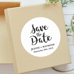 Adesivo Redondo Caligrafia Elegante Personalizada para Convite de