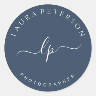 Adesivo Redondo Caligrafia simples e elegante